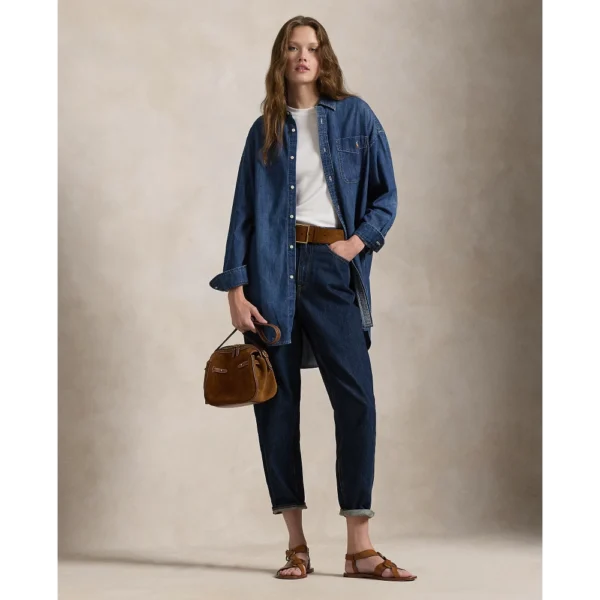 Oversize Fit Denim Shirt - Image 6