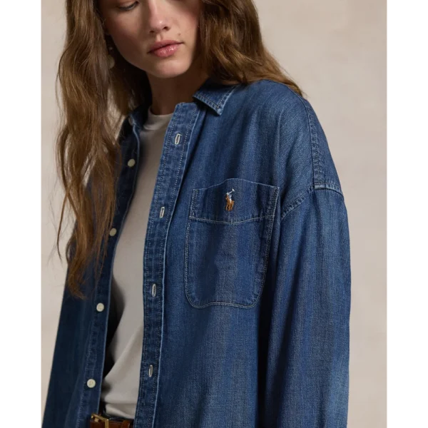 Oversize Fit Denim Shirt - Image 2
