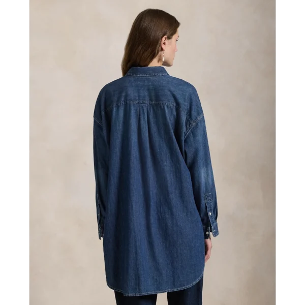Oversize Fit Denim Shirt - Image 4