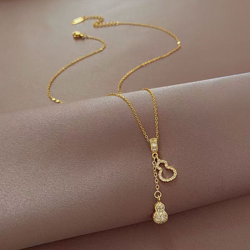 Gilded Double Hulu Tassel Necklace - Image 3