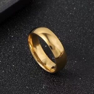 Classic Domed Gold Wedding Band
